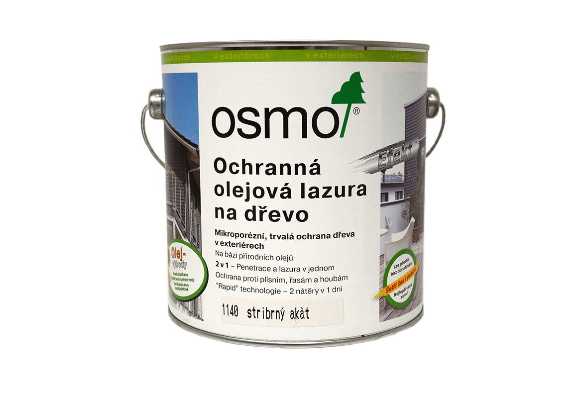 Ochranná olejová lazura Effekt - 0,75 l, 1142 Stříbrná grafit